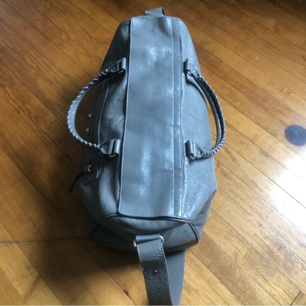 Balenciaga Grey Leather Motocross Duffle Bag - Picture 3 of 9